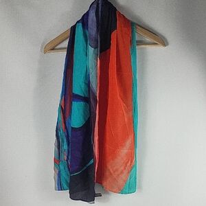 Shubinak Silk Abstract Scarf